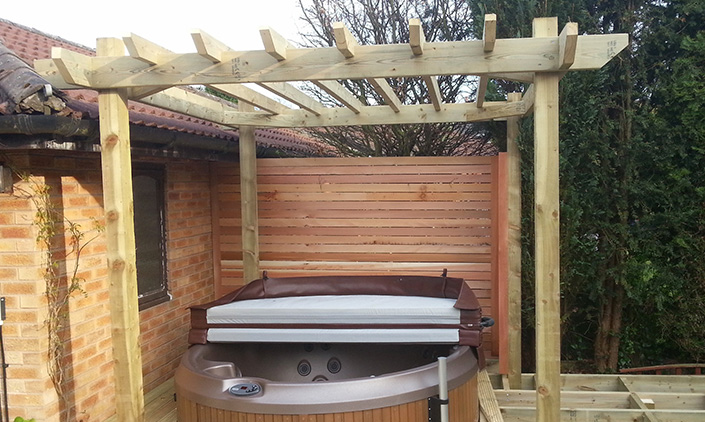 Pergolas and Hot Tub areas Leigh, Lancashire, Greater Manchester